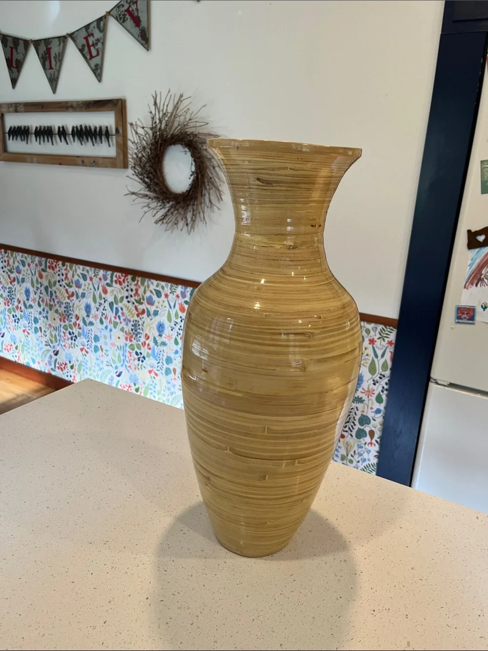 Yellow Glazed Ceramic Floor Vase - Home Accents
